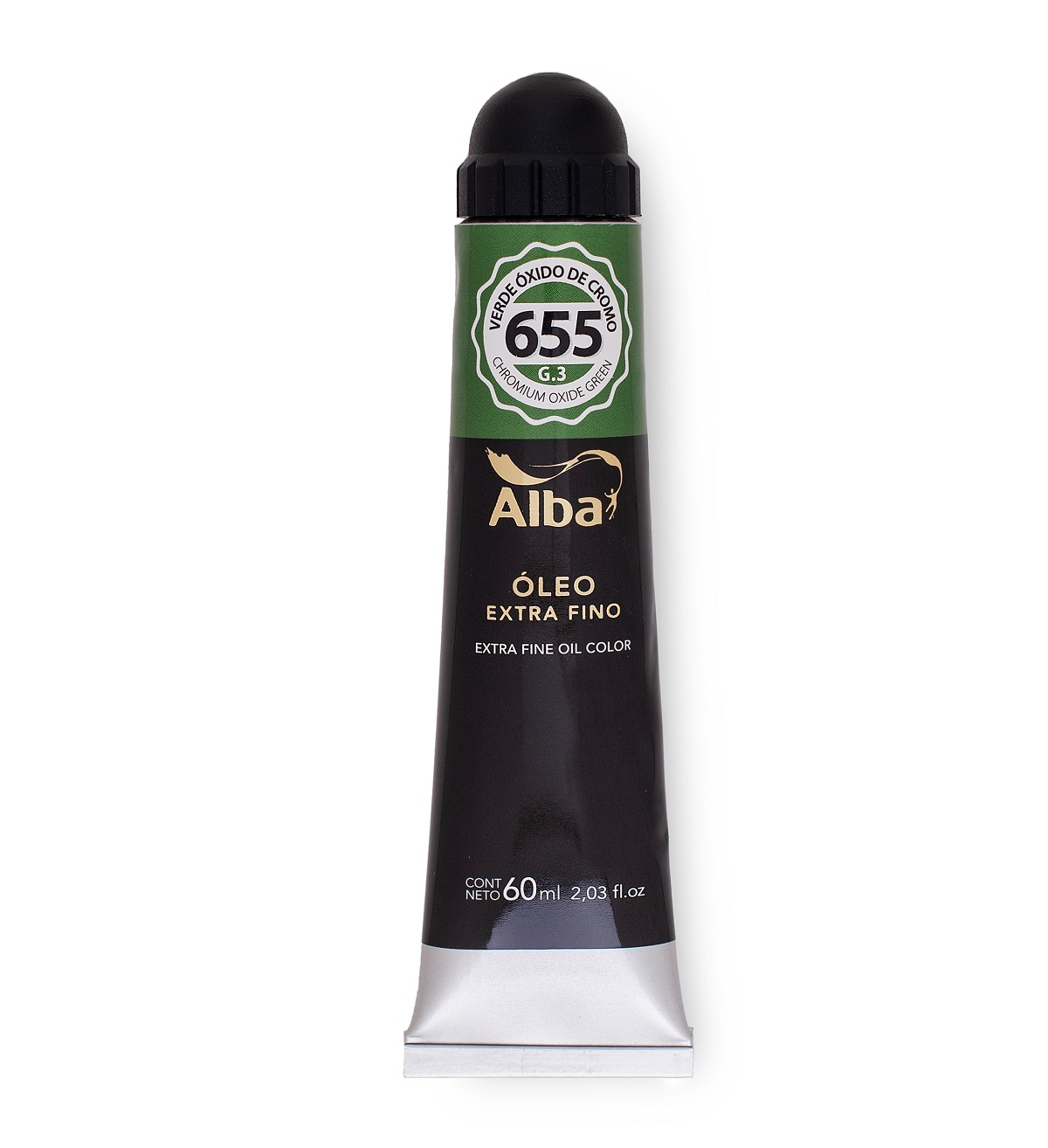 Oleo profesional alba 60 ml g3 655 verde oxido de cromo   - 60 ML - Alba Artística